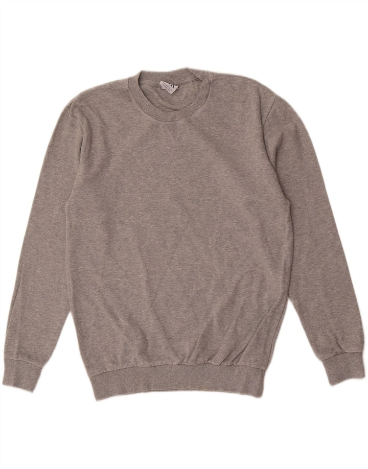Zara Suéter masculino com gola redonda cinza médio manchado