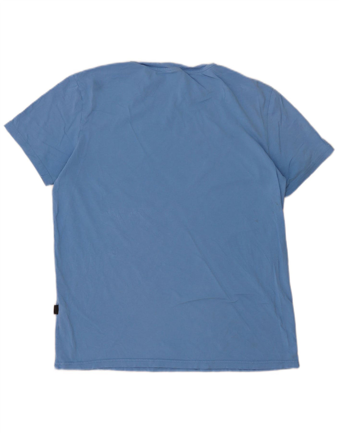 Camiseta gráfica masculina Hugo Boss grande algodão azul