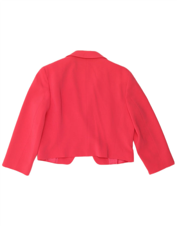 Conjunto feminino Marella de 1 botão e 2 peças Reino Unido 14 grande triacetato rosa