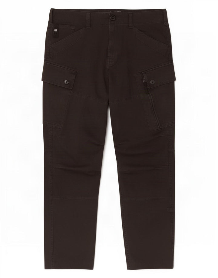 Calça cargo reta masculina G-Star W33 L28 algodão preto