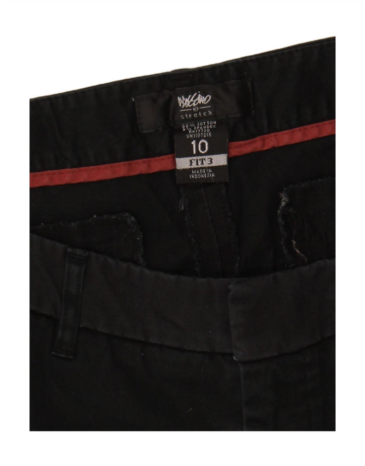 Calça capri feminina MOSSIMO stretch reta US 10 grande W32 L23 preta