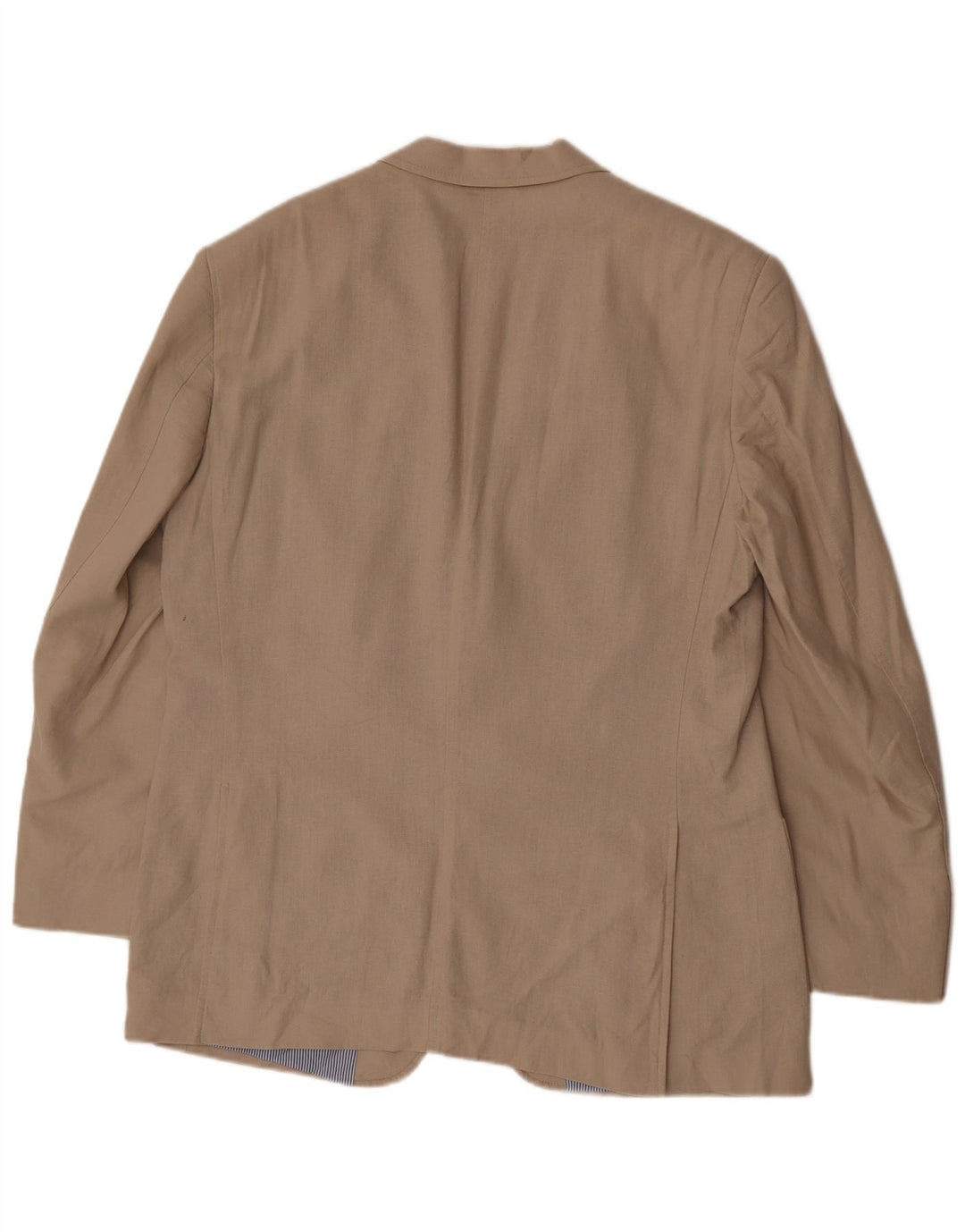 Jaqueta blazer masculina de 2 botões Marks & Spencer Reino Unido 42 linho bege grande