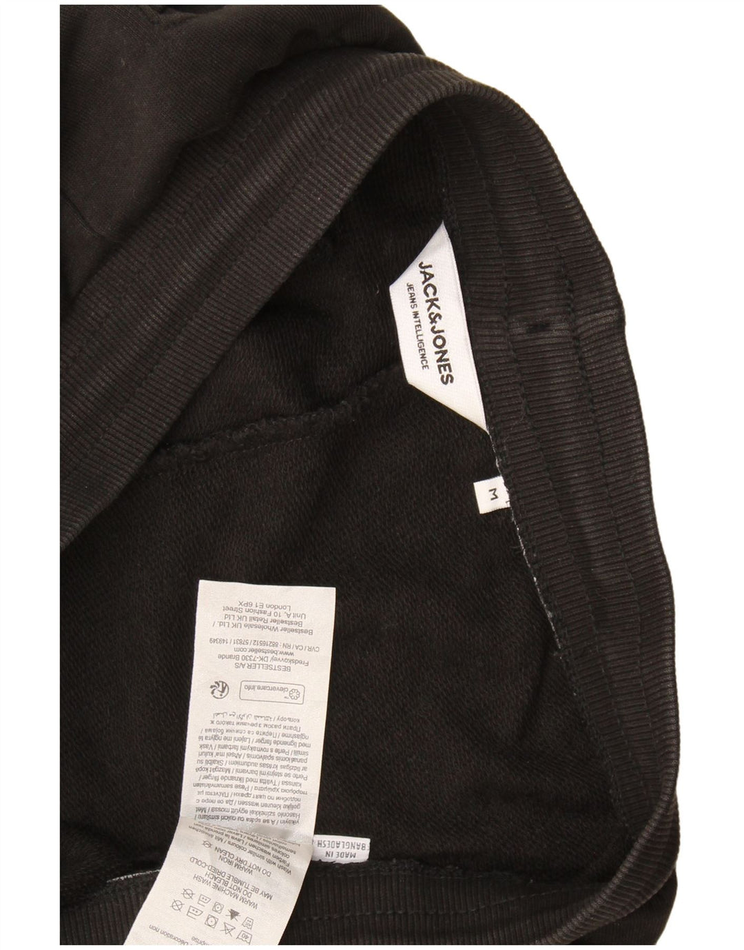 Shorts esportivos masculinos Jack & Jones médio algodão preto