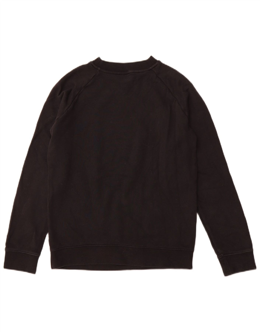 ADIDAS Womens Graphic Sweatshirt Jumper UK 10 Pequeno Algodão Preto