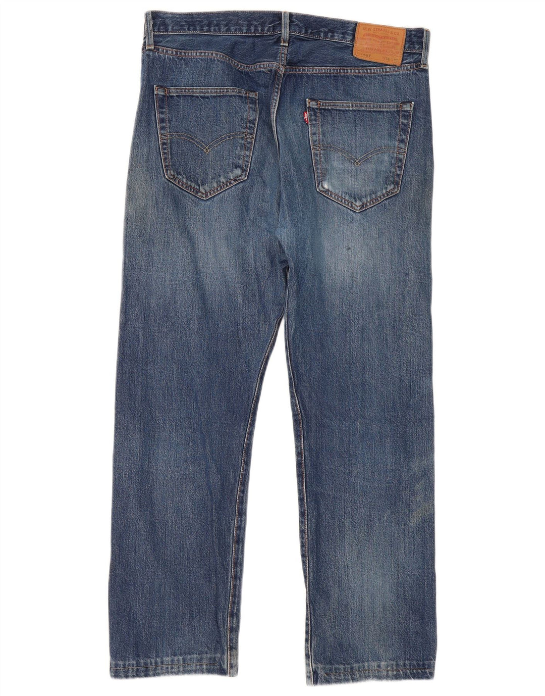 Levi's Masculino 501 Straight Jeans W36 L30 Azul Algodão
