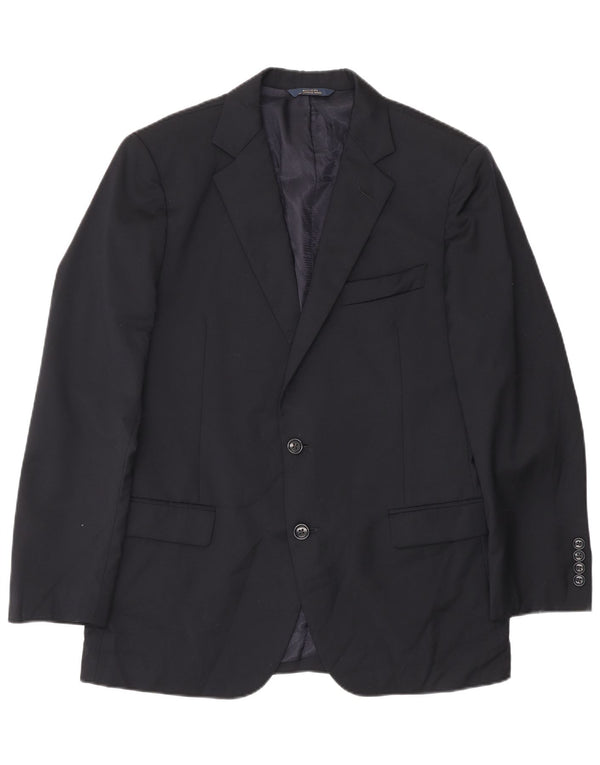 Jaqueta blazer masculina de 2 botões Brooks Brothers Reino Unido 40 grande lã azul marinho
