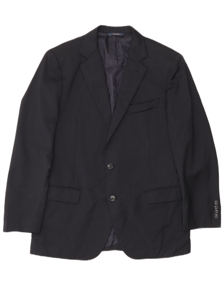 Jaqueta blazer masculina de 2 botões Brooks Brothers Reino Unido 40 grande lã azul marinho