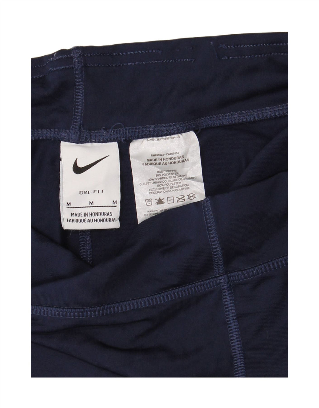 Shorts esportivos femininos NIKE Dri Fit UK 12 médio azul marinho poliéster