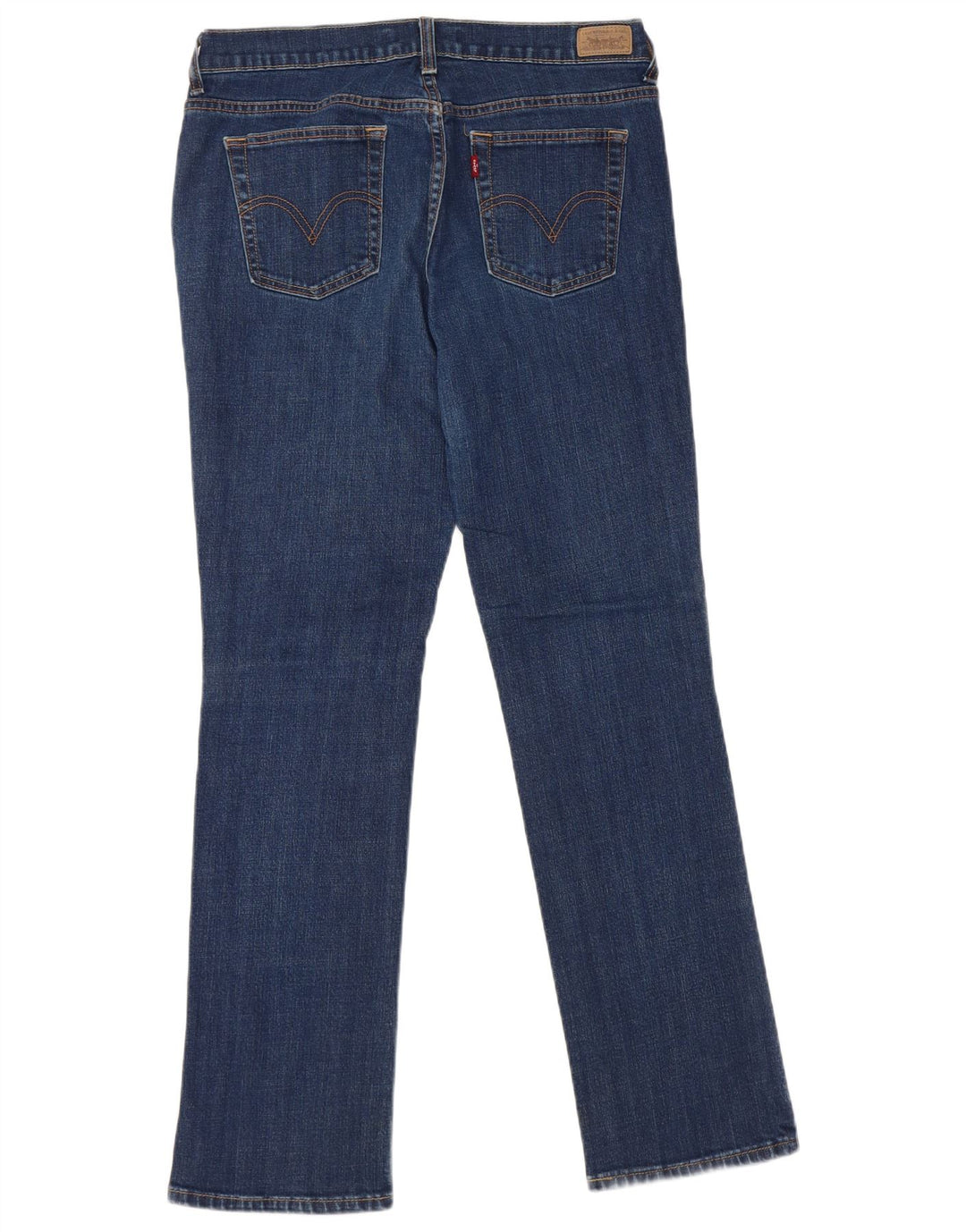 Levi's feminino 505 jeans retos US 10 grande W30 L30 algodão azul