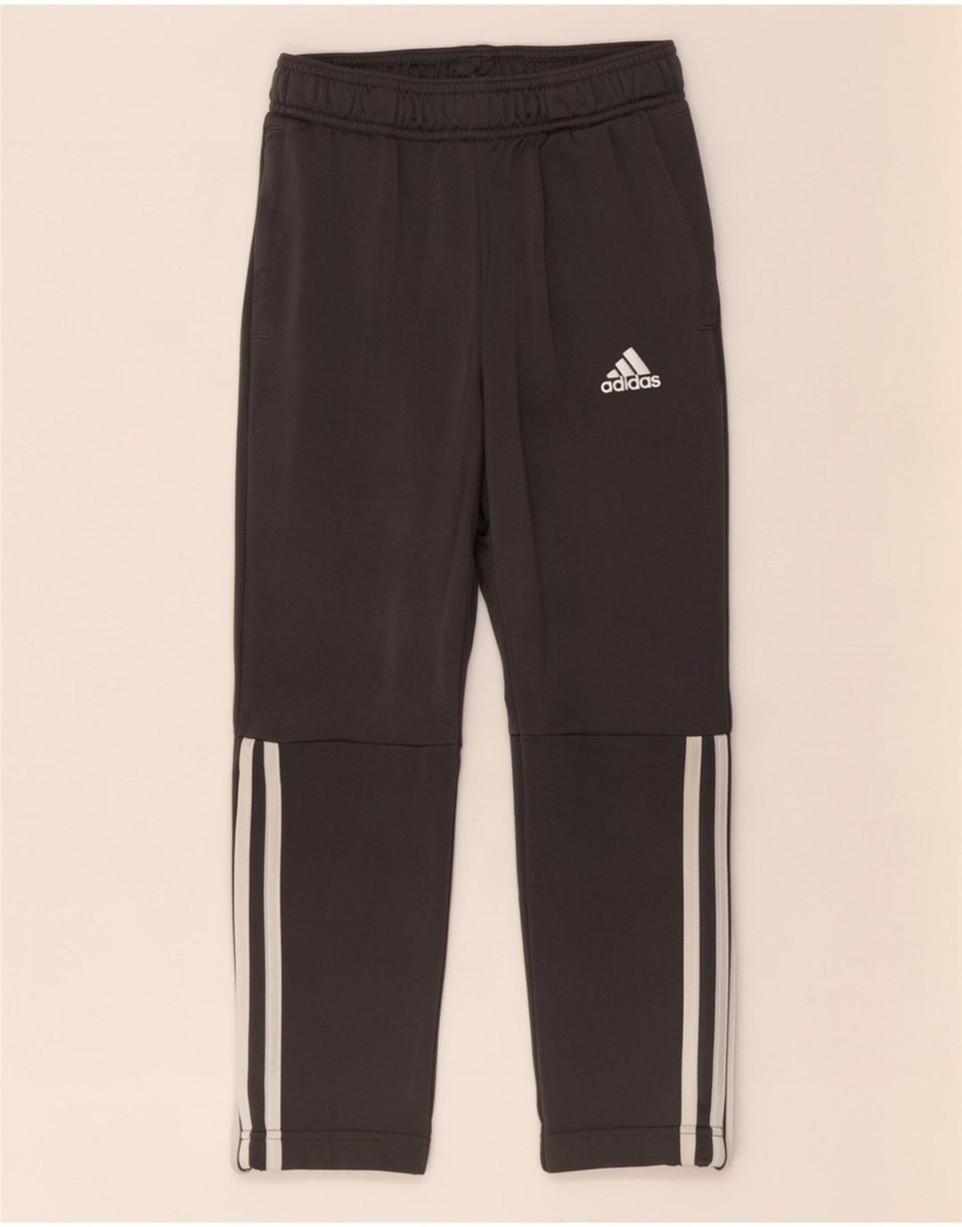 Calças de treino Adidas meninos 7-8 anos cinza poliéster