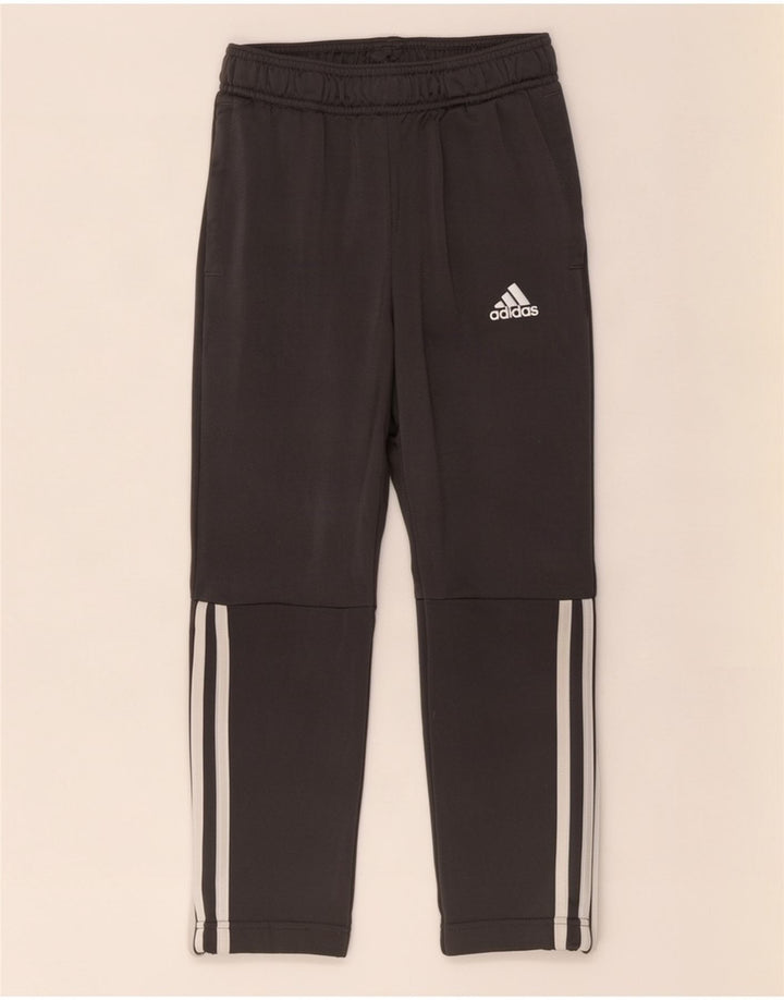 Calças de treino Adidas meninos 7-8 anos cinza poliéster