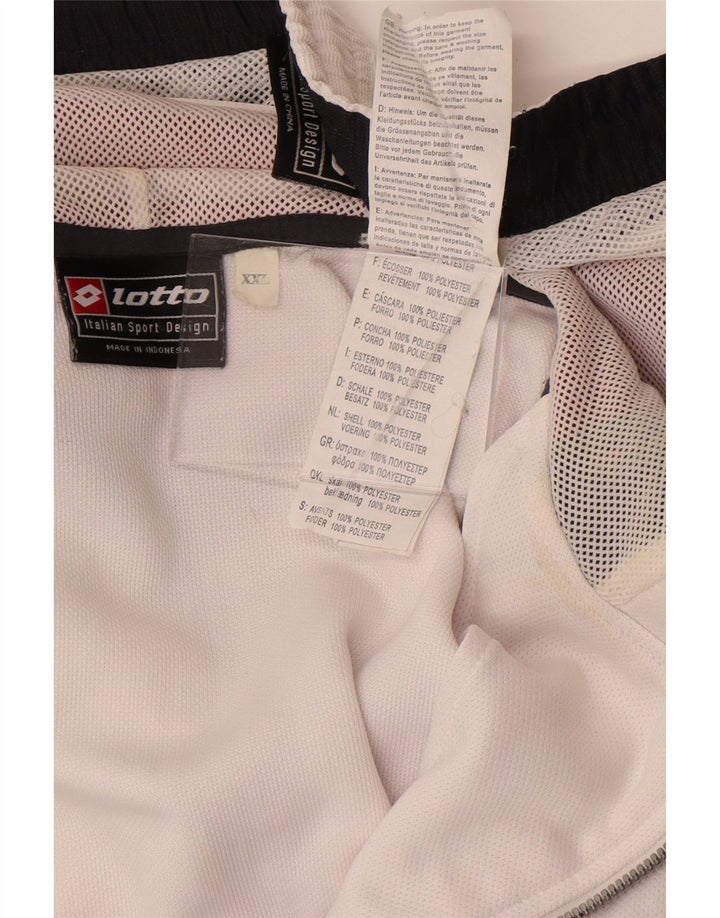 Lotto masculino gráfico completo agasalho 2XL branco colorblock poliéster