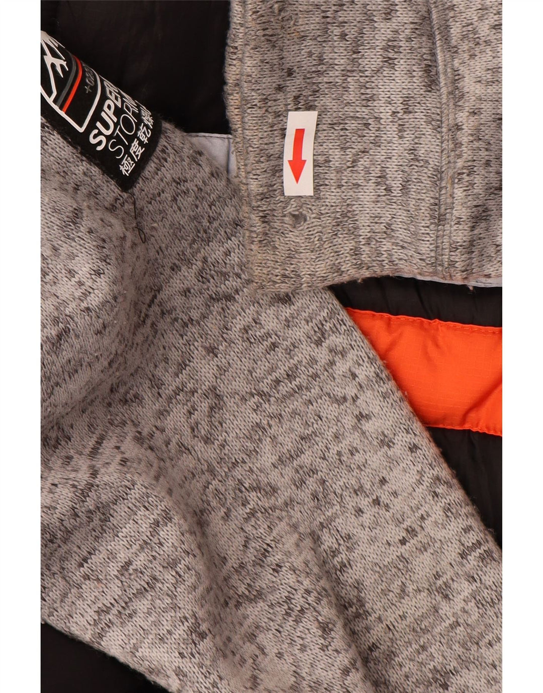 Jaqueta corta-vento masculina Superdry com capuz UK 38 poliéster preto médio