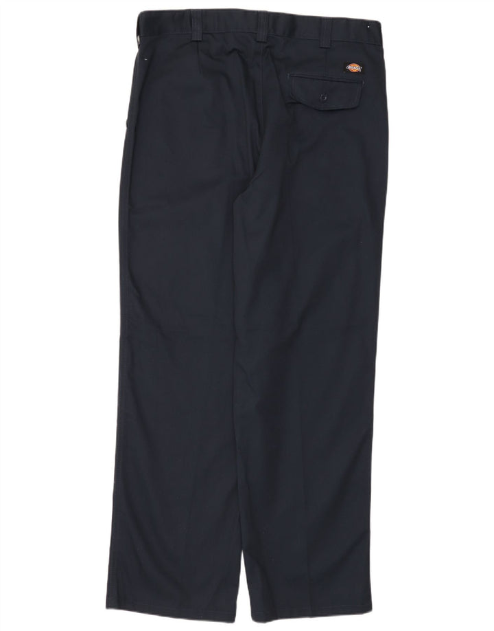 Calças Chino retas masculinas Dickies W38 L31 poliéster preto