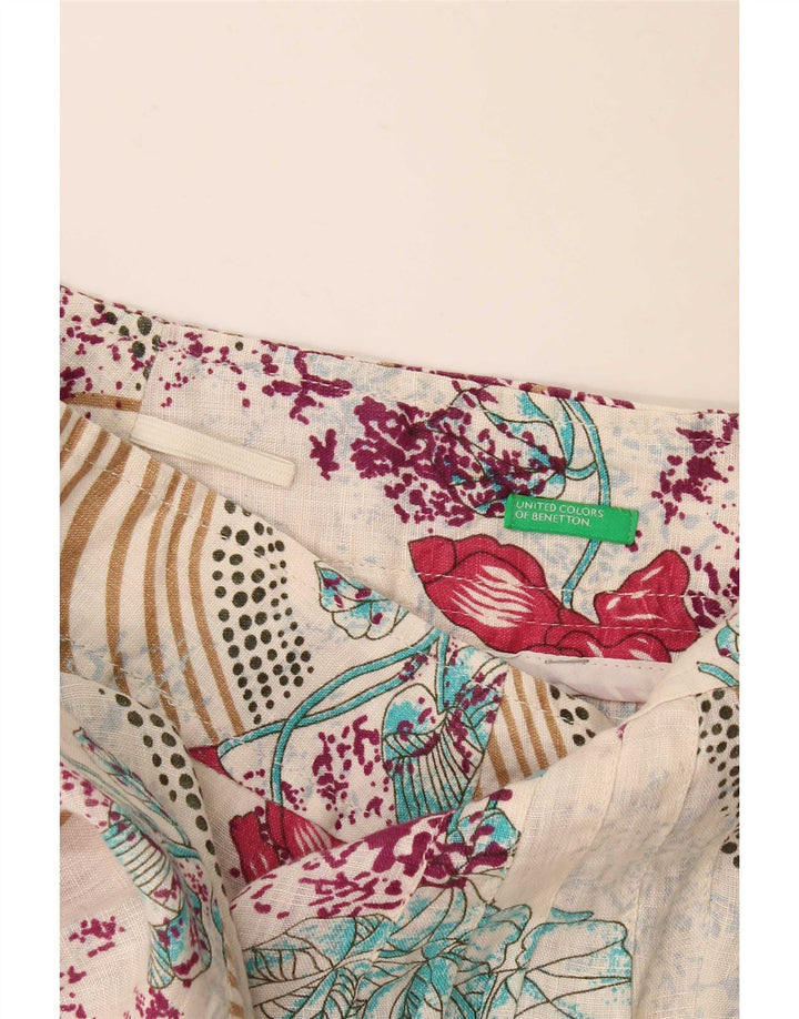 Saia feminina Benetton A-Line W30 média floral multicolorida
