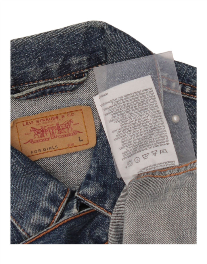 Jaqueta jeans feminina LEVI'S 11-12 anos grande algodão azul