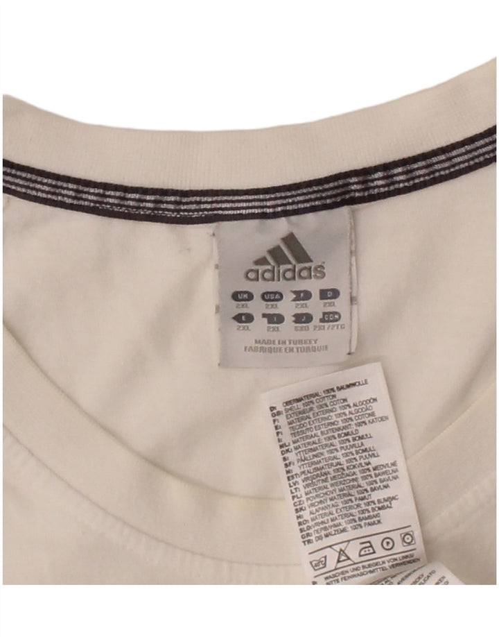 Camiseta masculina ADIDAS Top 2XL algodão branco