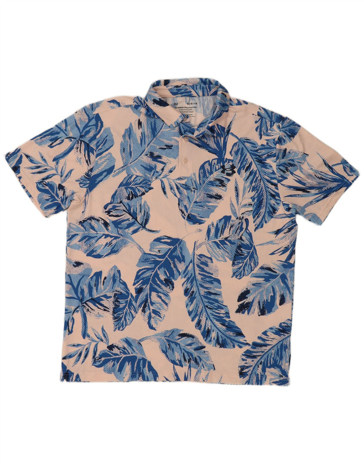 Camisa polo masculina Puma grande poliéster floral rosa