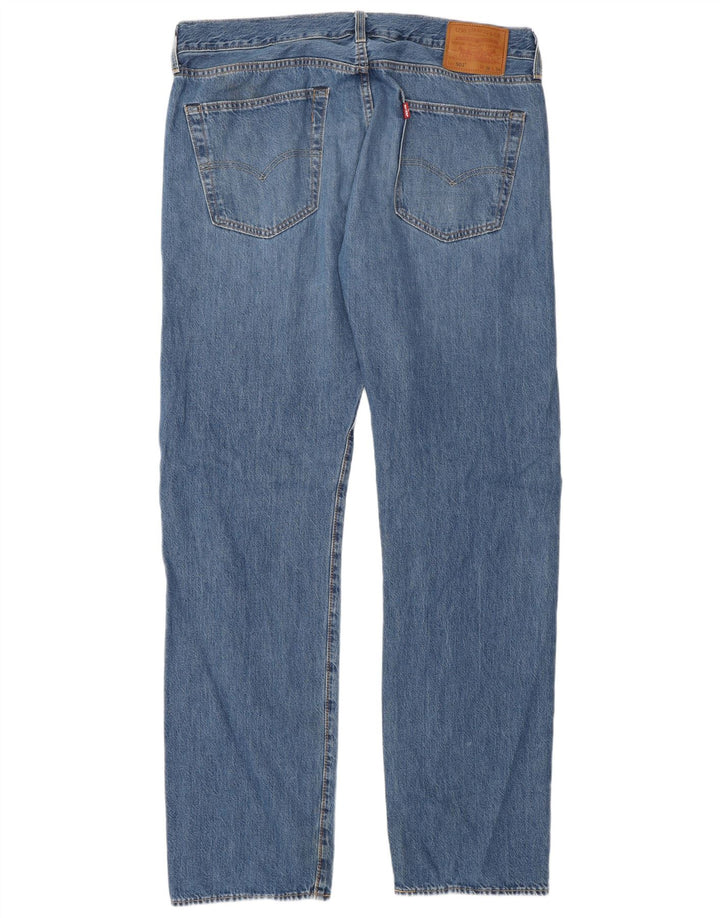 Levi's Masculino 501 Straight Jeans W36 L34 Azul Algodão