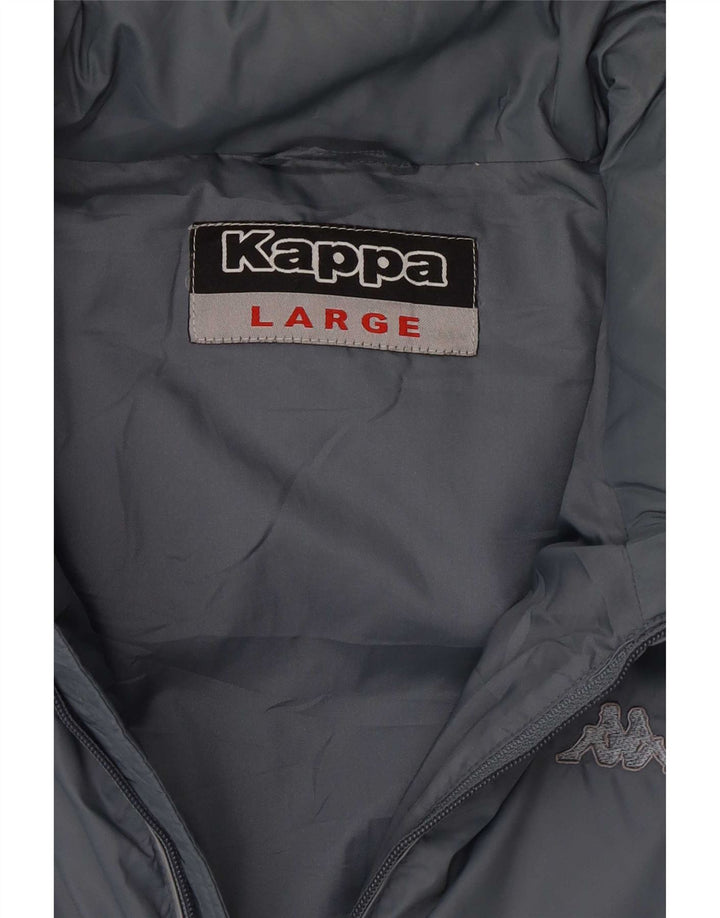 Jaqueta acolchoada masculina Kappa UK 40 grande azul poliamida