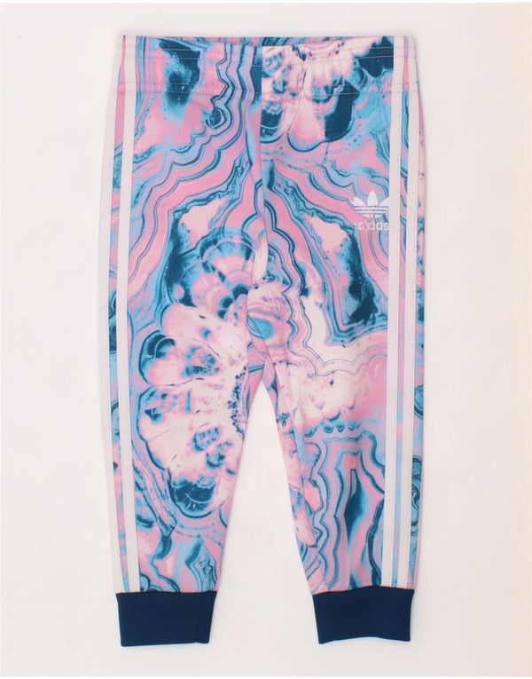 Adidas bebê meninas joggers calças de treino 12-18 meses rosa tie-dye