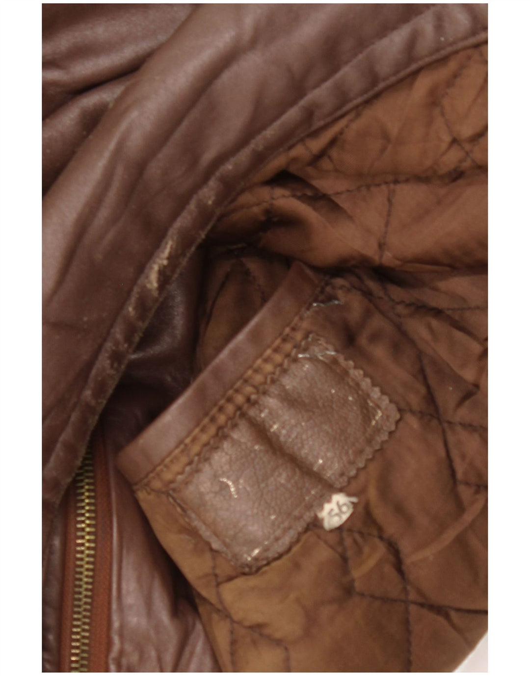 Jaqueta de couro masculina VINTAGE IT 56 3XL marrom