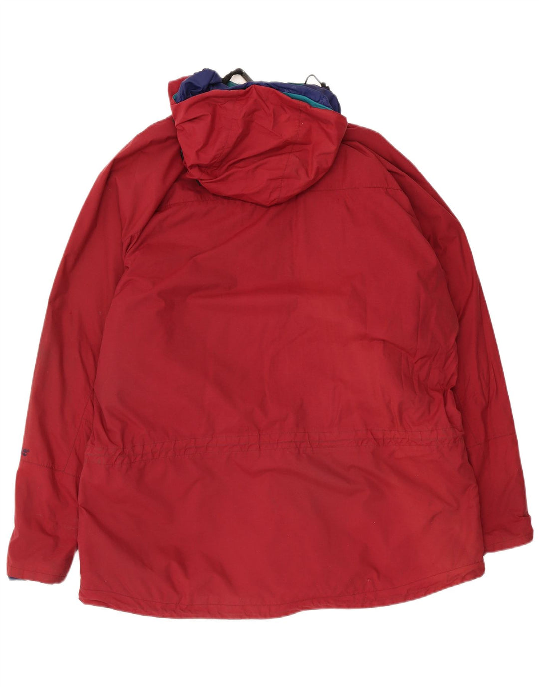 Jaqueta corta-vento masculina Timberland com capuz UK 40 grande nylon vermelho