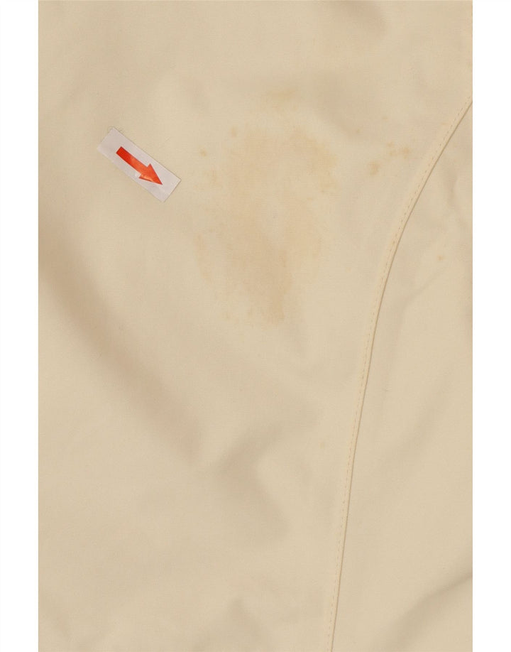 Jaqueta corta-vento feminina Lands End de grandes dimensões UK 10 pequena off white nylon