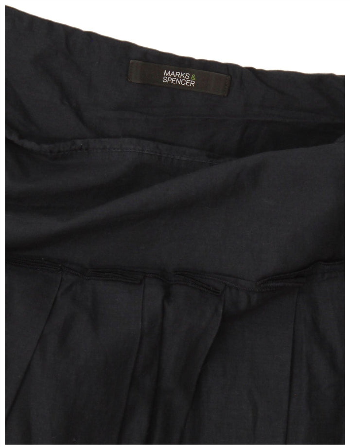 Saia feminina Marks & Spencer plissada linha A W30 médio azul marinho floral