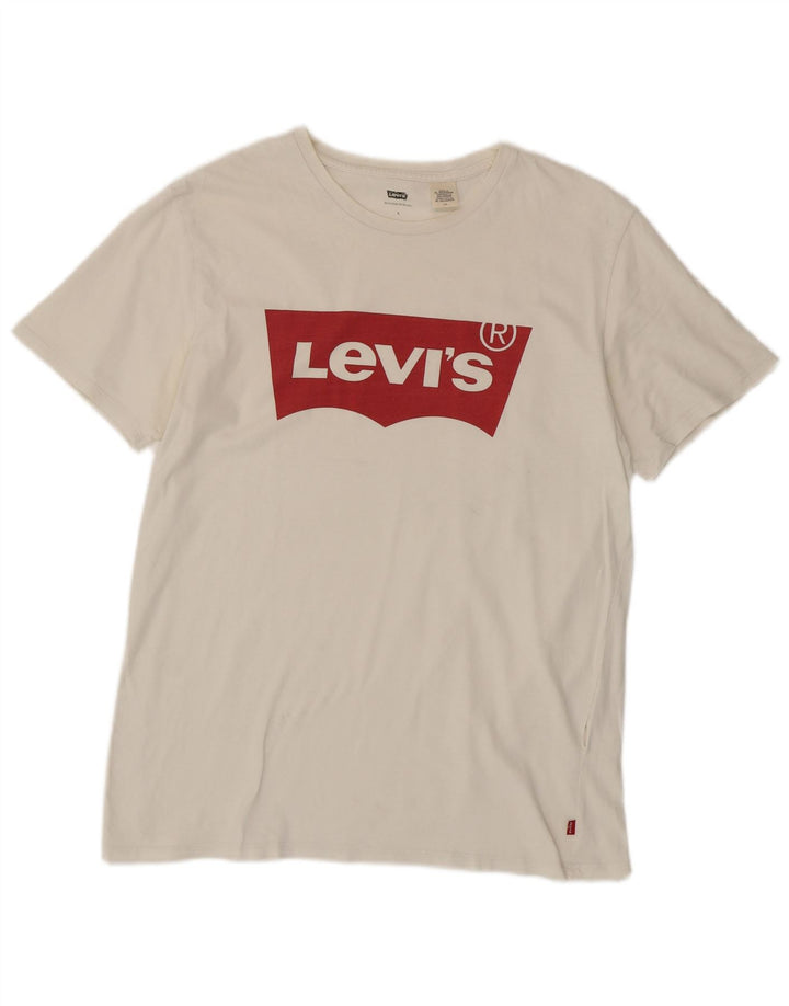 Camiseta gráfica masculina Levi's Top grande branco
