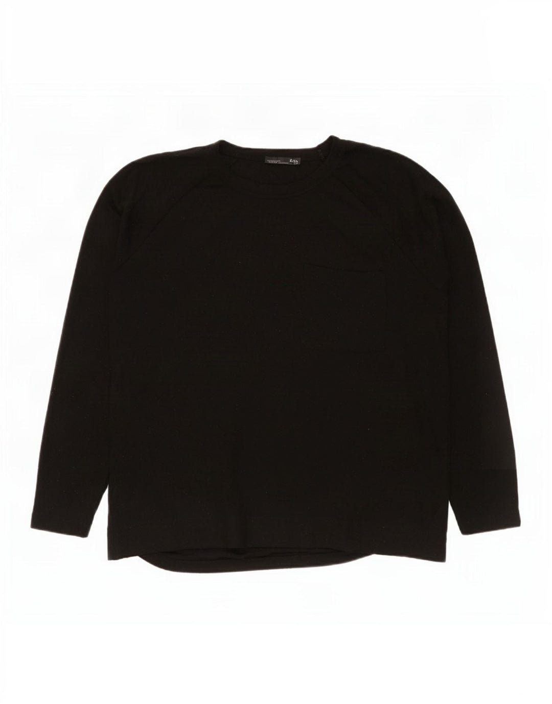 Zara Womens Oversized Top Manga Longa Reino Unido 10 Pequeno Preto