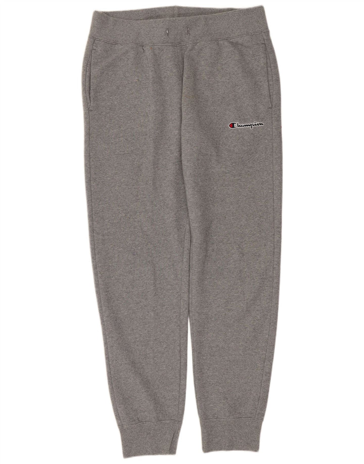 Calça esportiva masculina Champion Joggers de algodão cinza médio