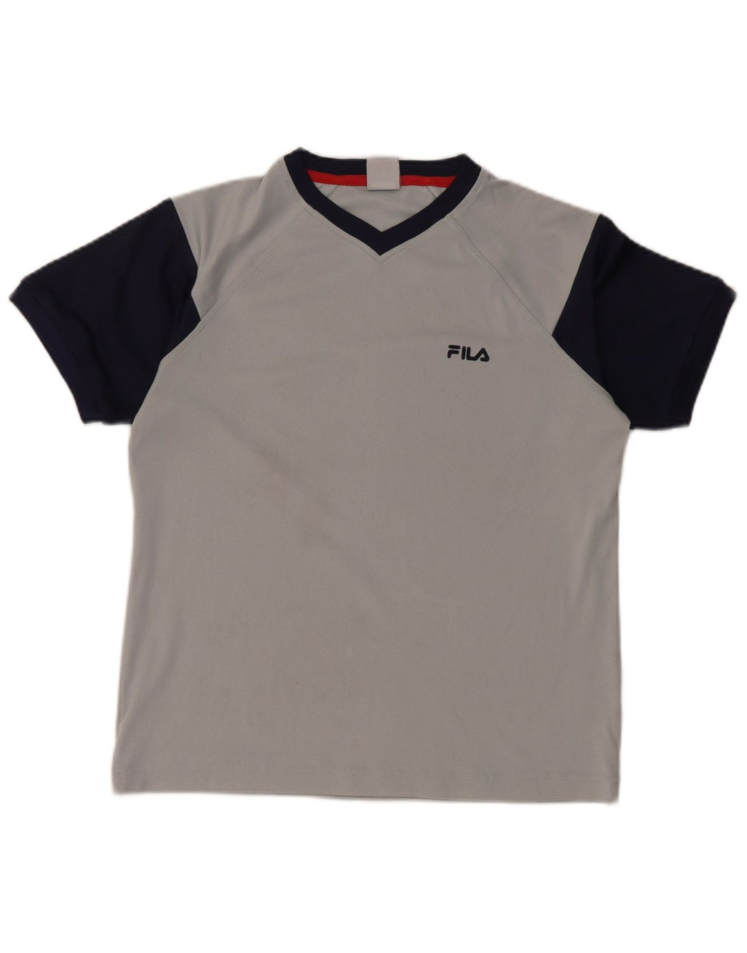 Camiseta gráfica FILA Boys Top 11-12 Anos Cinza Médio Colourblock