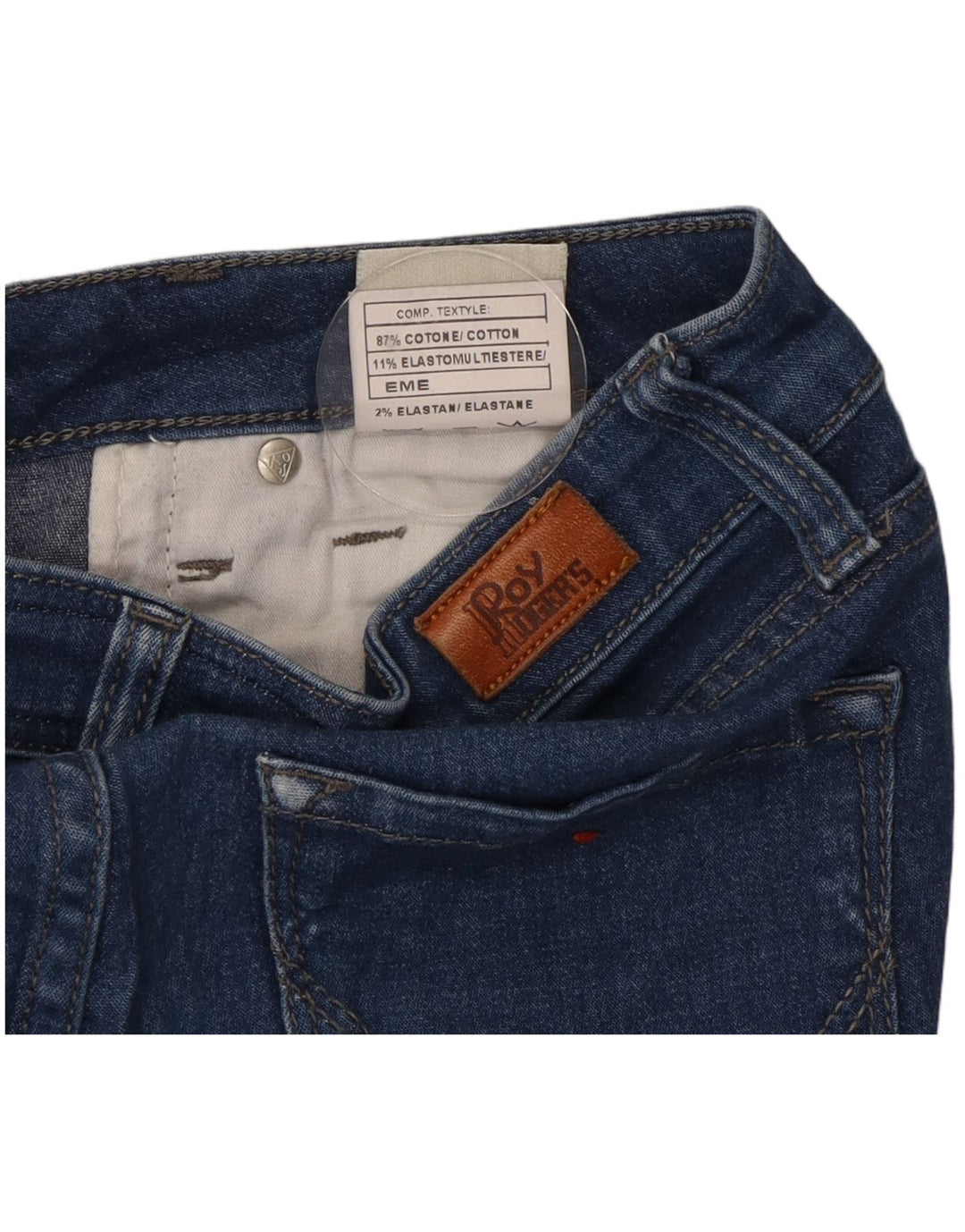 Calça jeans feminina Roy Rogers Bootcut W27 L31 algodão azul