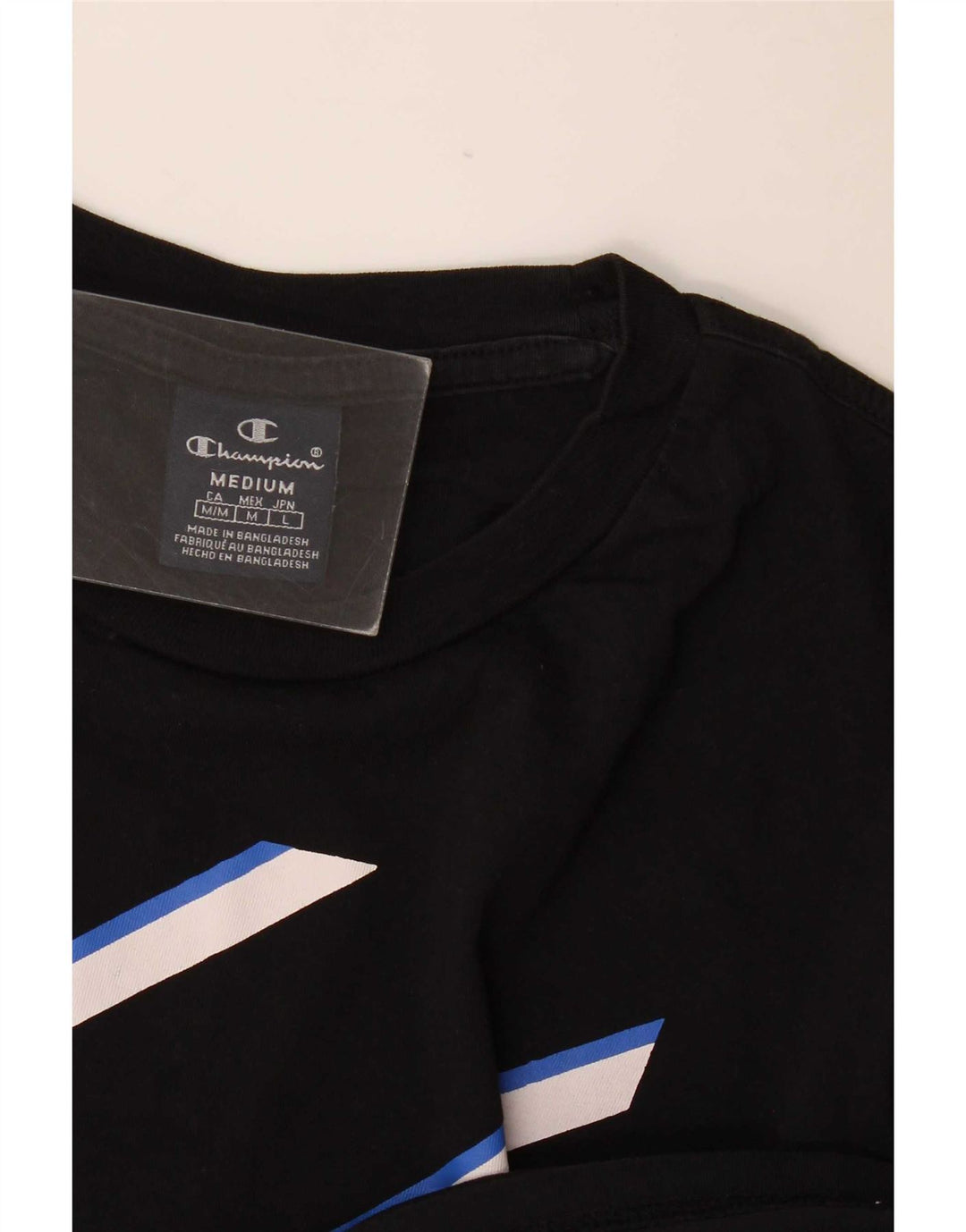 Camiseta masculina gráfica Champion Top médio preto