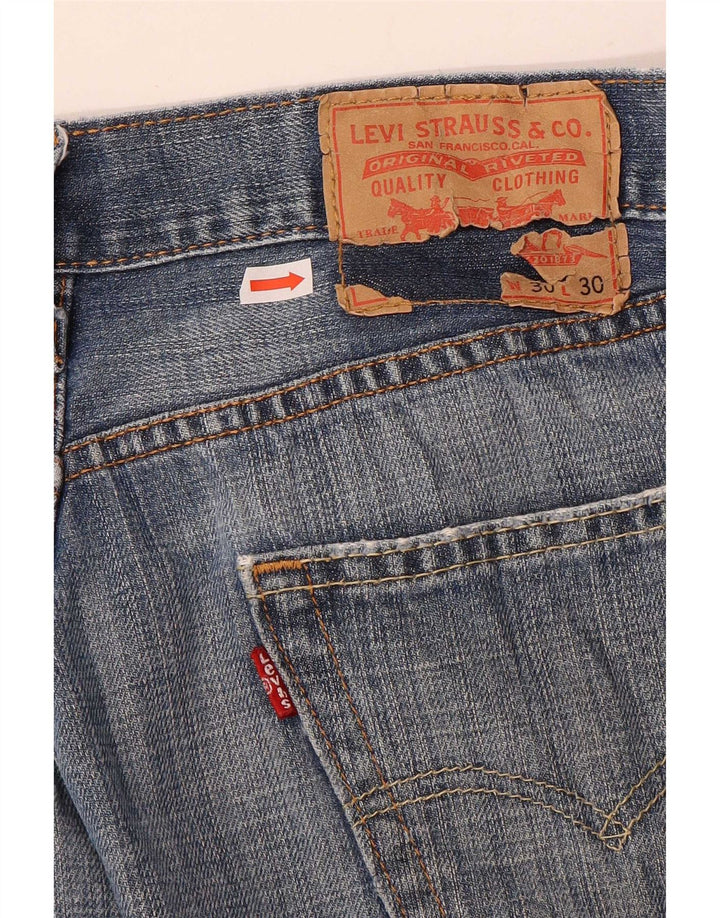 Levi's Masculino 505 Straight Jeans W30 L30 Azul Algodão