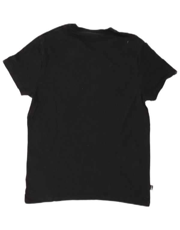 Camiseta masculina Superdry Top médio algodão preto