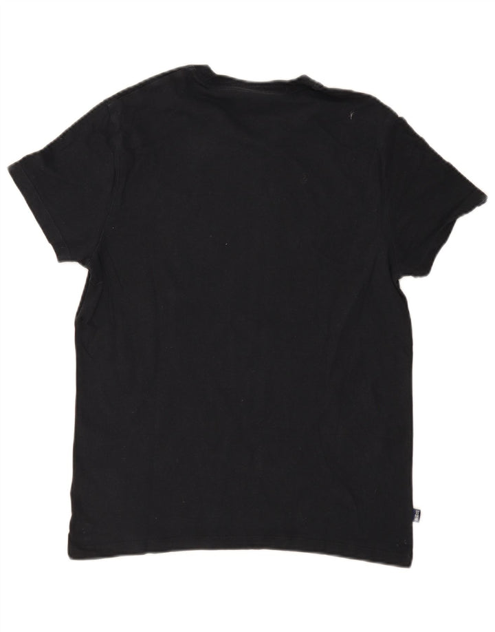 Camiseta masculina Superdry Top médio algodão preto