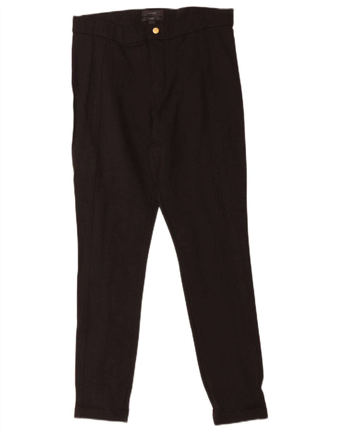J. Crew Calça feminina Pixie Slim casual US 10 grande W30 L30 preta viscose