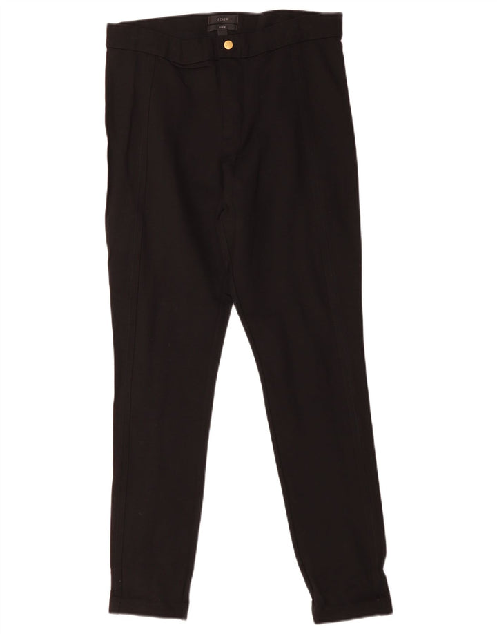 J. Crew Calça feminina Pixie Slim casual US 10 grande W30 L30 preta viscose
