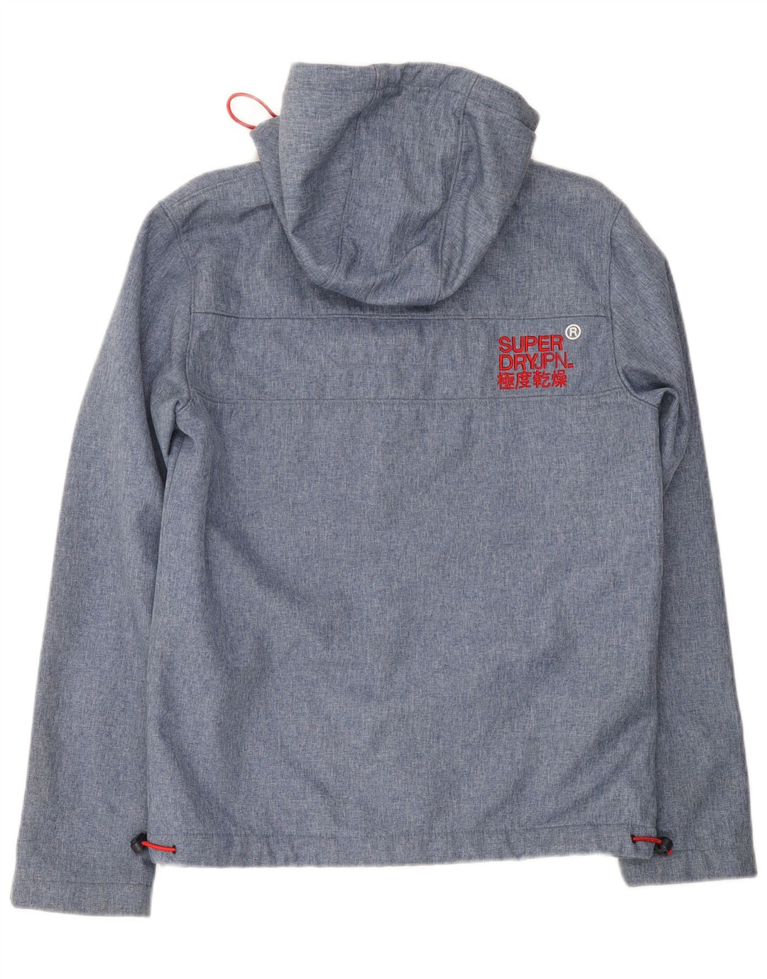 Jaqueta corta-vento masculina Superdry Windtrekker Graphic UK 38 azul médio