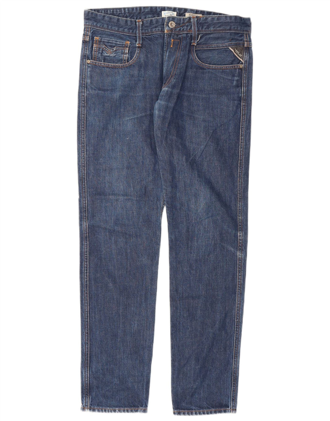 Replay Jeans Slim Masculino W32 L32 Azul Algodão
