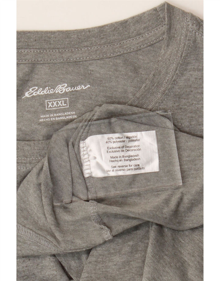 Camiseta masculina Eddie Bauer Top 3XL algodão cinza