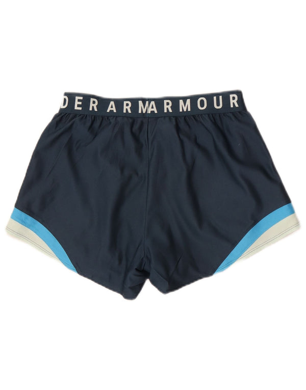Shorts esportivo feminino Under Armour Heat Gear UK 10 pequeno azul marinho