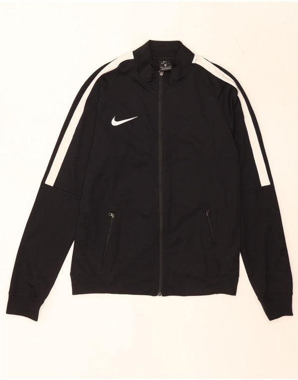 Nike Mens Dri Fit Tracksuit Top Jacket Médio Preto Colourblock Sports