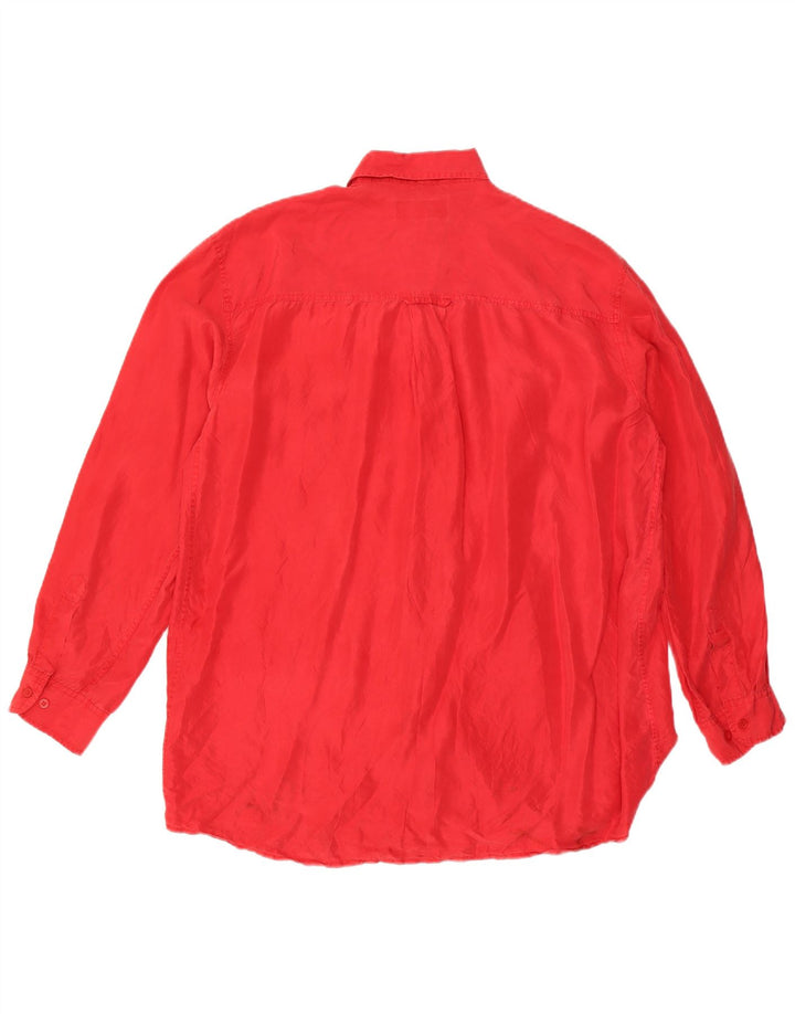 Camisa masculina VINTAGE seda vermelha média