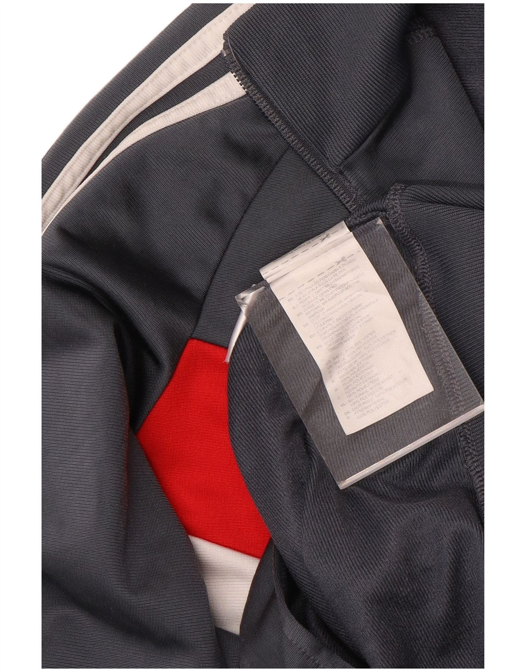 Adidas Mens Treino Top Jaqueta Pequena Cinza Colorblock Poliéster