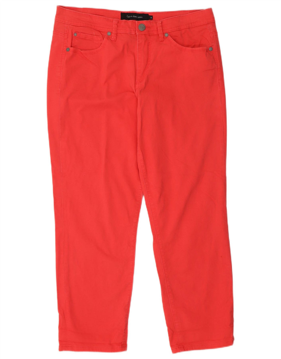 Calça jeans feminina CALVIN KLEIN US 12 grande W32 L27 vermelha