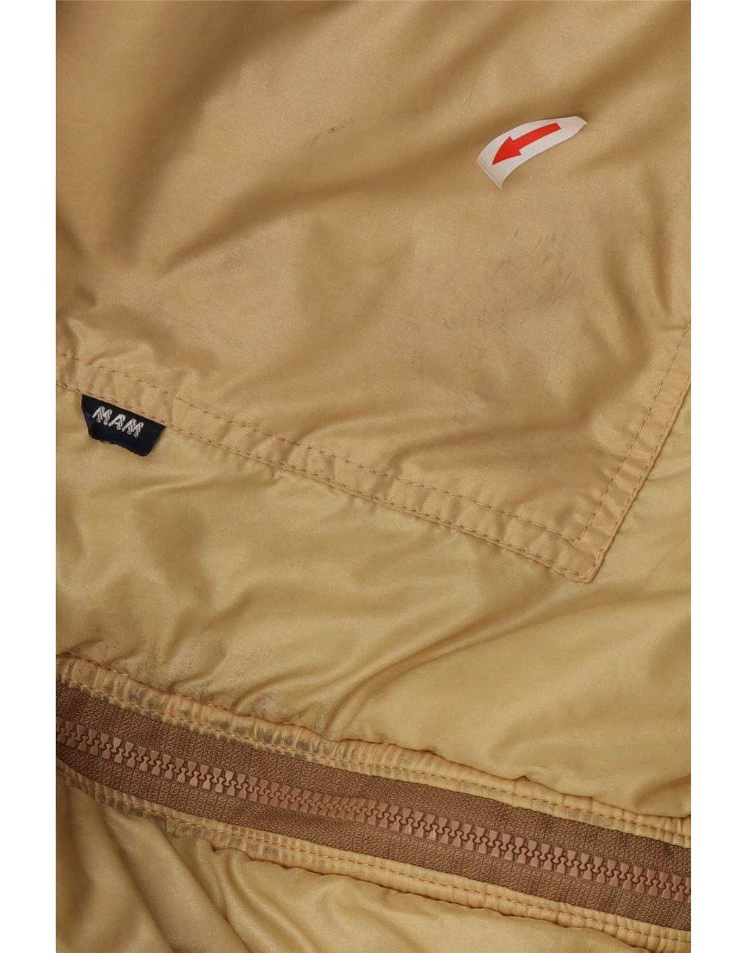 Jaqueta bomber reversível masculina vintage UK 36 pequena bege