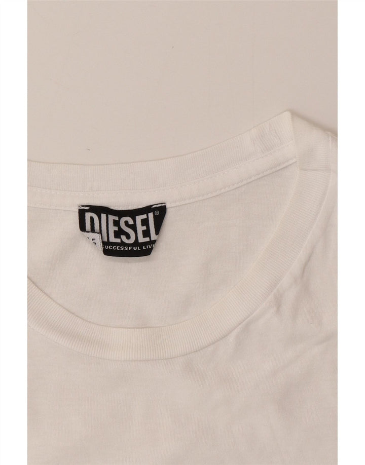 Camiseta gráfica masculina DIESEL Top médio branco